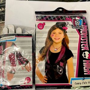Monster high kids vest and gloves